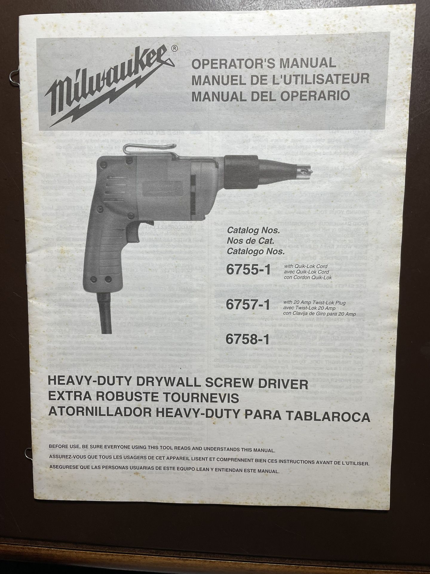 Milwaukee Drywall Screw Gun