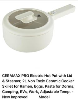 CERAMAX PRO Electric Hot Pot with Lid & Steamer