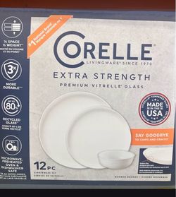 New Corelle dinner 12 set