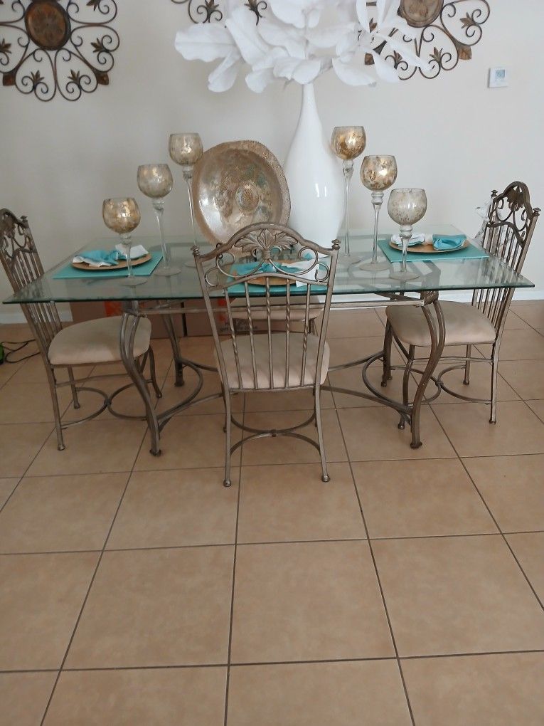 Glass Table & Chairs