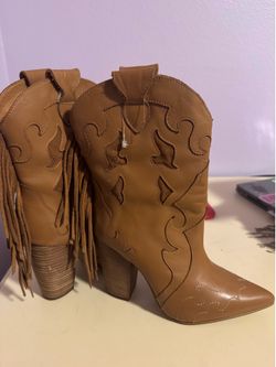 Dingo Heel Boots with Fringe