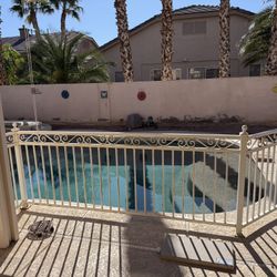 Steel Custom Made Pool Area Fence. Includes 2 Gates. 