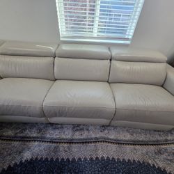 leather power  reclining Sofa