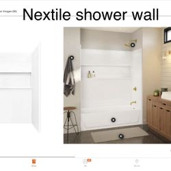 🚿 Shower Completo Marca Nextile – Nuevo 🚿  Tenemos este hermoso shower completo con paredes acrílicas, tina de metal resistente y drenaje al lado iz