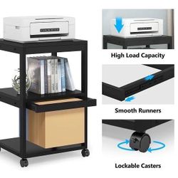 New Tribesigns Rolling Files Cabinet, Mobile Vertical Filing Cabinet