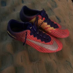 Nike Mercurial Victory VI FG 2017 Dynamic Fit Soccer Shoes Royal Silver Orange