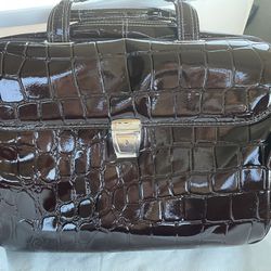Brown Leather Carrier Bag
