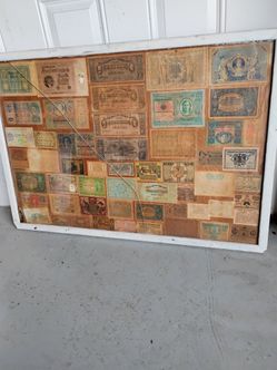 Vintage Foreign Currency Display