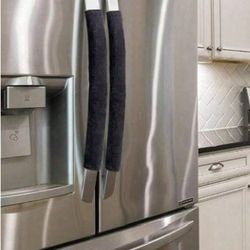 Set of 2 New Refrigerator Door Handles Black Velcro