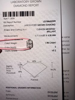 1.98 ct lab grown diamond