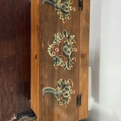 Hand Painted Wood Chest 