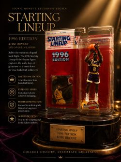 🔥 1996 Starting Lineup Kobe Bryant (Rookie Era) – Extended Series w/ Card