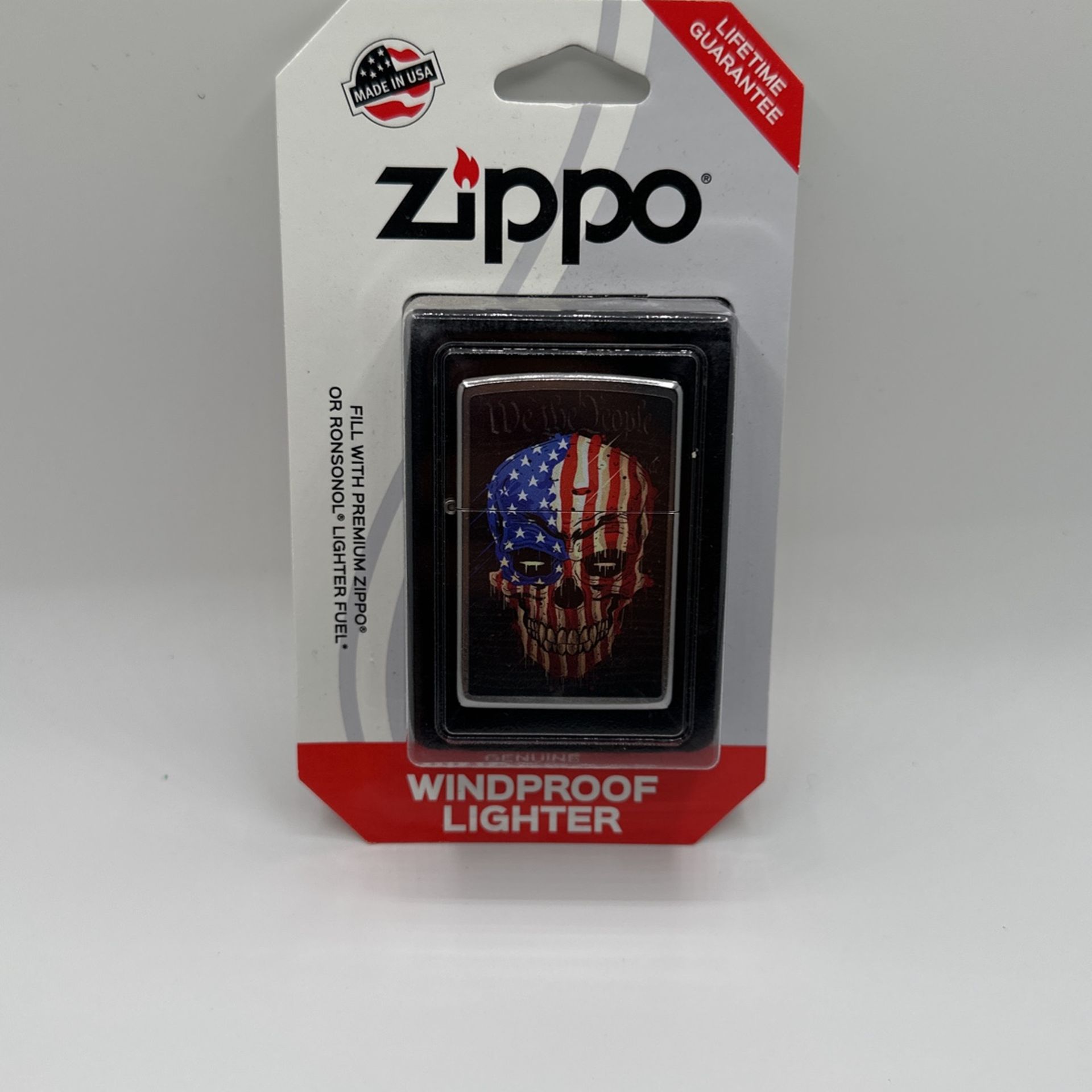 Genuine Zippo WPL, Flag and Skull Theme