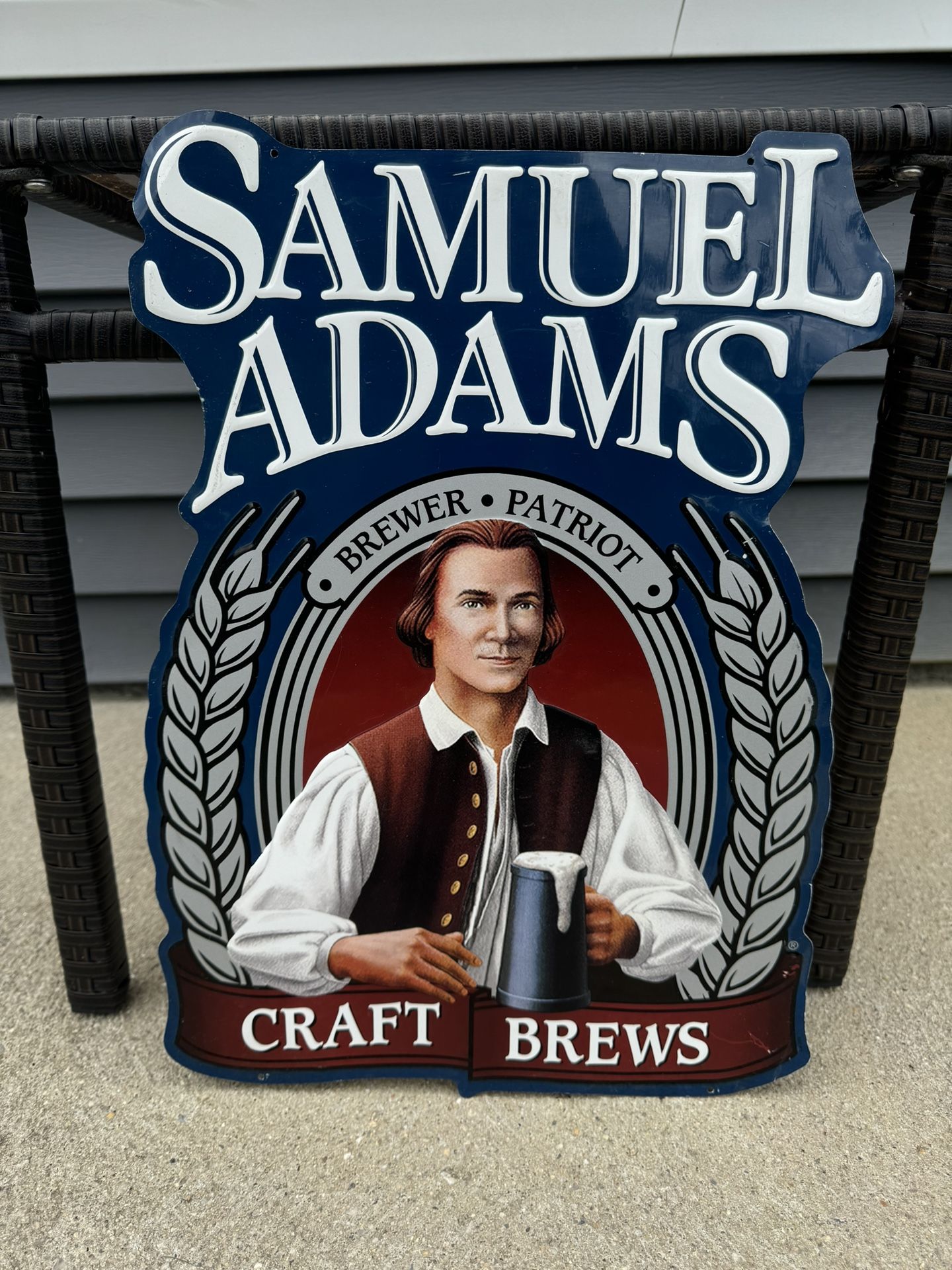 Samuel Adams Beer Sign - Classic 1980s Collectible - Bar Advertisement - RARE