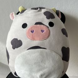 Squishmallow Colin the Cow 12” Valentines NWT HTF
