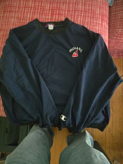 Used champion Indians pullover warm up sweater