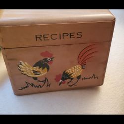 VINTAGE RECIPE WOODEN BOX 