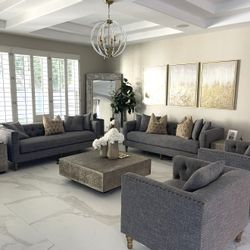 Sofa Couch Set With 2 Sofas 2 Chairs