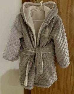 Kids Toddler Cartoon Hooded Plush Robe Animal Pajamas Fleece Bathrobe Children Sleepwear