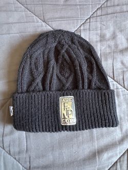 FTP Cable Knit Beanie Dark Gray