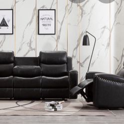 Reclining sofa and love seat