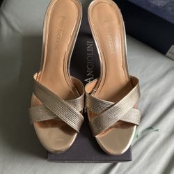 Enzo Angiolini Slip On Heel Gold
