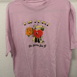 Brand New Bad Bunny 2022 Worlds Hottest Tour / Un Verano Sin Ti Pink Shirt Size Large