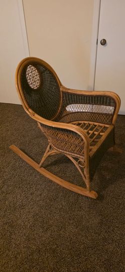 Wicker custom rocking chair