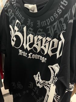 Blessed True Courage Black Graphic T-Shirt