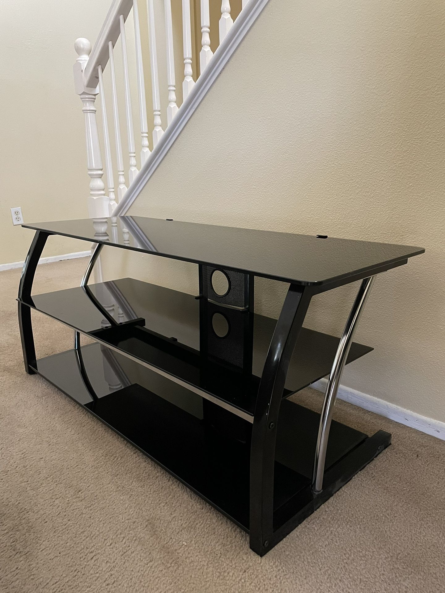 Glass Shelves TV Stand