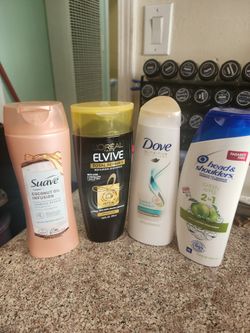 Suave, L'Oréal, Dove, H&S Shampoos