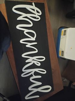 Thankful wall decor 10$
