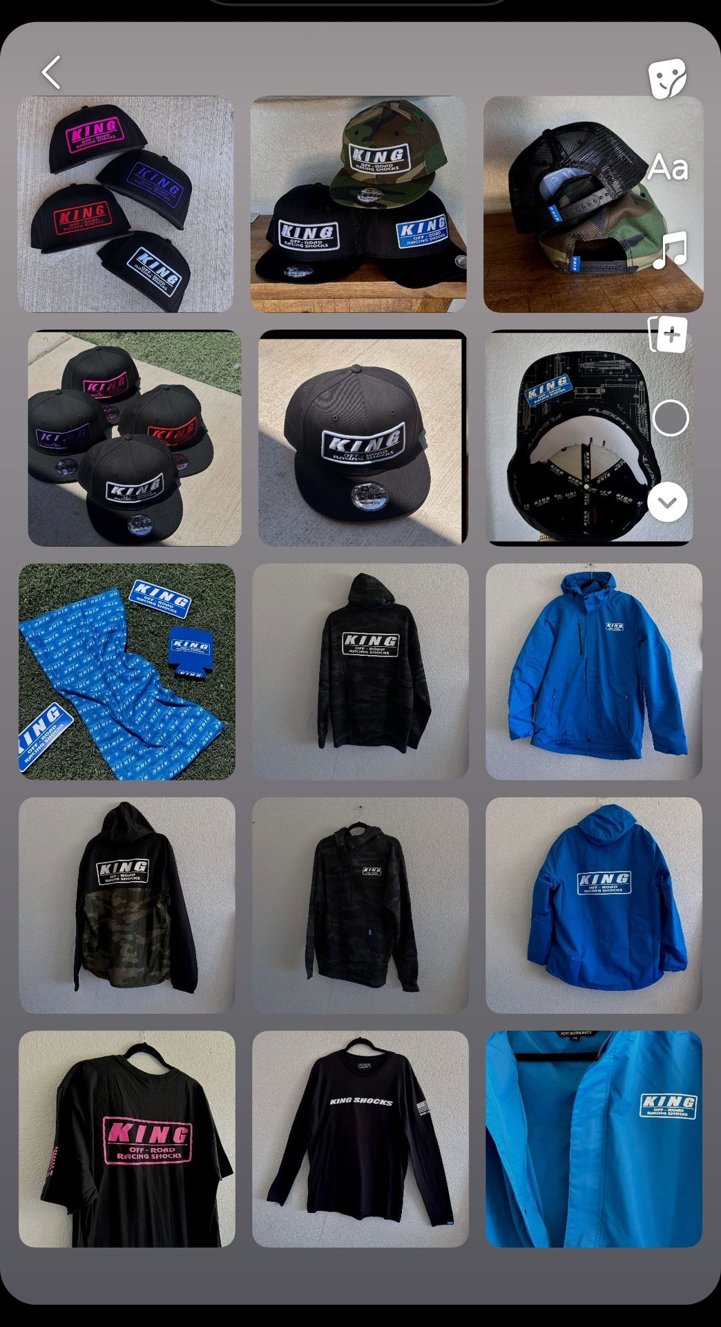 king shocks merch.
