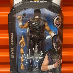 AEW Evil Uno Signed Action Figure - Unmatched Series 3 #19 - The Dark Order