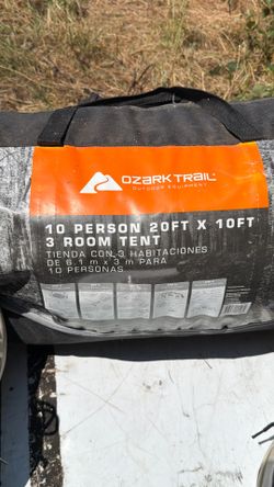 Ozark Trail 10 person, 20ft. X  10ft. 3 room Test