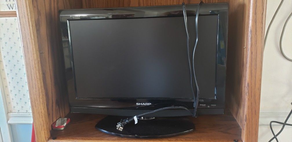 19 Inch Sharp Aquos T.V. No Remote