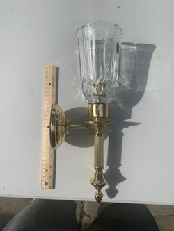 Gold crystal wall sconce candle holder