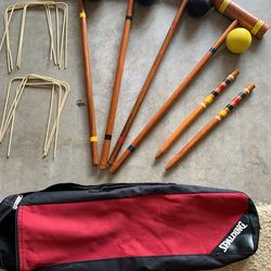 Wooden Backyard Cricket Set with Carry Bag