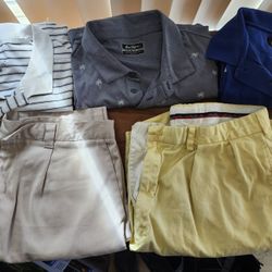 Men's size 36 Shorts and XL Polo Shirt Bundle