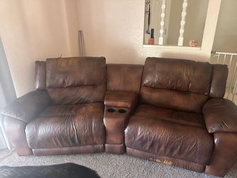 Reclining Love Seat Sofa - Leather