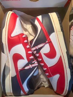 Nike Dunk Low Red White Navy Sneakers