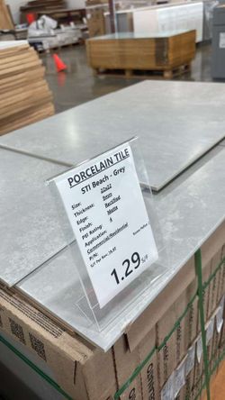 Premium 22x22 Grey Matte Porcelain Tile - Commercial/Residential Grade ($1.29 SF)