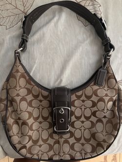 Coach Brown Buckle Hobo Bag