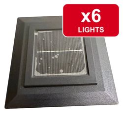 NIORSUN Solar Post Cap Lights 6 Pack RGB Color Changing LED Outdoor Waterproof