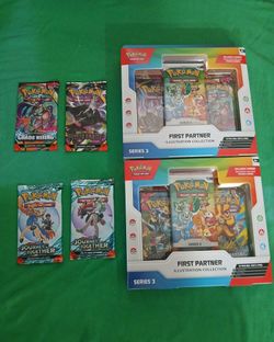 First partner s3 / 4 packs of pokemon cards