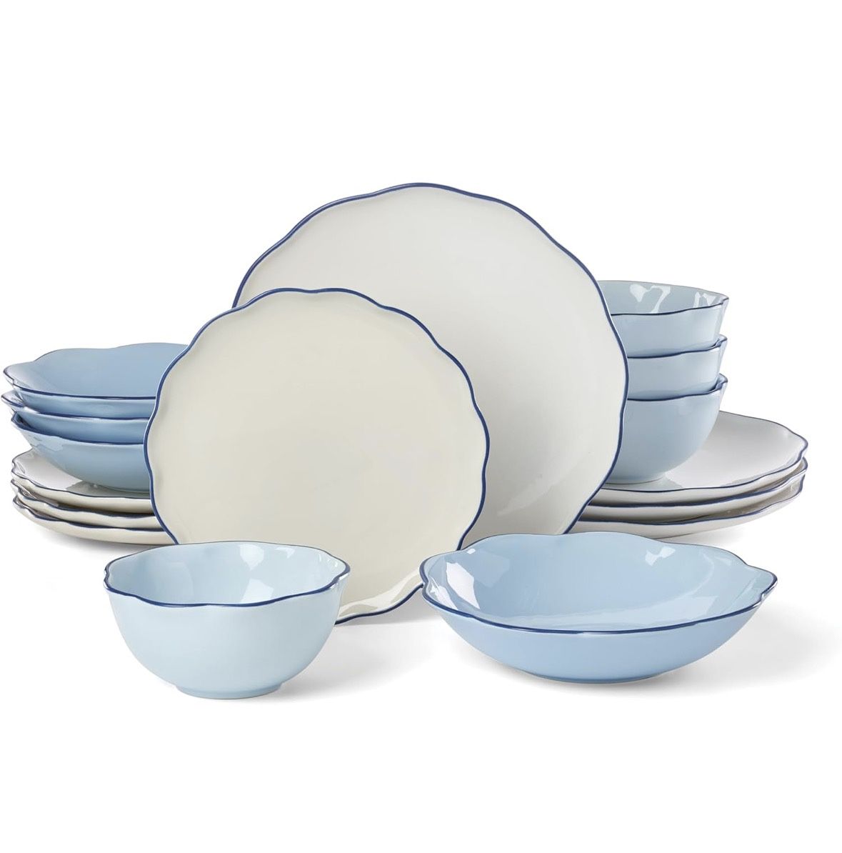 kate spade new york Garden Party 16-Piece Dinnerware Set, Blue