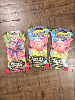 X3 pokemon Perfect Order Sleeved Booster Pack