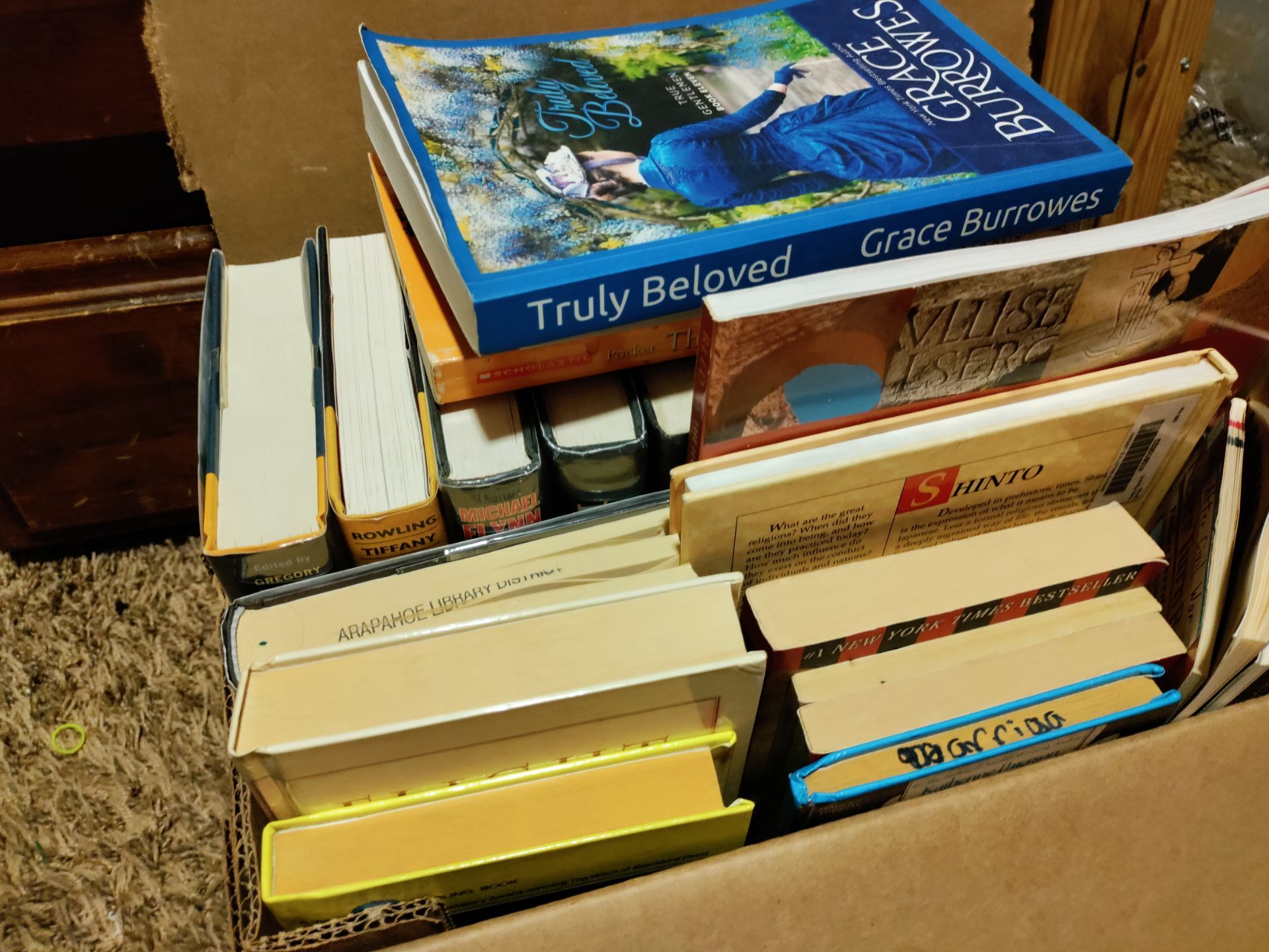 Box of slightly used books