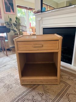 Sturdy rattan night stand