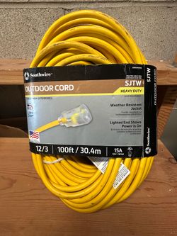 100’ extension cord Smithwire 15amp